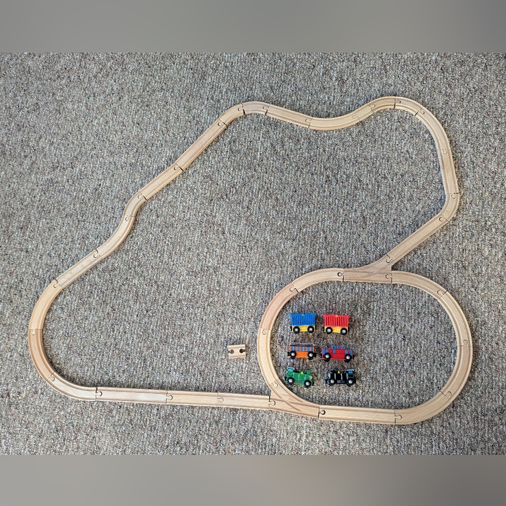 Melissa and Doug wooden train set